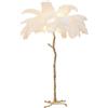 RYUUZA Piantana Lampada da terra di piume di struzzo,Lampada da Terra A Luce Soffusa Lampada Orientabile,lampada da terra moderna in piedi lampada da comodino romantica decorazione,White-170CM