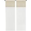 emmevi Tenda Finestra Porta Interno Coppia 2 pz Cuore Shabby Chic Mod.TENDA RICAMATA 1 CONF 60X150 BEIGE
