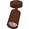 L+ Faretto Spot LED Orientabile da Soffitto o Parete in Metallo - Attacco GU10 - Made in Italy - Diametro 6cm - Design Moderno per Cucina e Soggiorno (Corten)