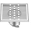ZHAOX Piletta a pavimento quadrata in acciaio inox 304, piletta doccia, patio esterno misura grande 15 antiodore 15X15 sedicente