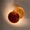 TWXG Creative Moon Applique da Parete per Interni Eclipse Corridoio Applique da Parete Corridoio Corridoio Lampada da Parete da Comodino Soggiorno Rotondo Oro Rame Applique da Parete a LED