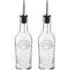 BORMIOLI ROCCO Officina 1825 - Bottiglie in vetro per olio d'oliva/aceto - Beccuccio in acciaio inossidabile - 268 ml - Set di 2