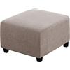 AQIGR Copri Pouf Elasticizzato 80x80 Quadrato - Ottomano, Sgabello, Poggiapiedi - Fodera (Color : J)