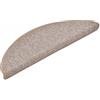 vidaXL Tappetini per Scale 15 pz 56x17x3 cm Marrone Chiaro Semicircolari