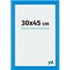 yd. Your Decoration - Cornice 30x45 cm - Blu Acceso - Decorativa Parete in Legno con Vetro in acryl - Antiriflesso - 30x45 Cornice - Mura