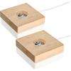 ZEERSHEE Confezione da 2 luci a LED multicolore con base in legno quadrato per acrilico 3D cristallo resina arte