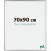 yd. Your Decoration - Cornice 70x90 cm - Argento Lucente - Cornice Decorativa Parete in Plastica con Vetro in acryl - Antiriflesso - 70x90 Cornice - Evry