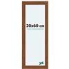 yd. Your Decoration - Cornice 20x60 cm - Rovere Rustico - Decorativa Parete in Legno con Vetro in acryl - Antiriflesso - 20x60 Cornice - Como