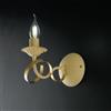 Belight Applique Classico 1 Luce Ferro Battuto Avorio e Oro Serie Bandolo