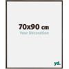 yd. Your Decoration - Cornice 70x90 cm - Antracita - Cornice Decorativa Parete in Plastica con Vetro in acryl - Antiriflesso - 70x90 Cornice - Evry