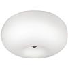 Eglo Plafoniera Optica, plafoniera a due punti luce, acciaio, nichel opaco, bianco opalino, E27, diametro 28 cm
