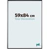 yd. Your Decoration - Cornice 59x84 cm - Nero Lucente - Cornice Decorativa Parete in Plastica con Vetro in acryl - Antiriflesso - 59x84 Cornice - Evry