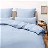 Blumtal Copripiumino Matrimoniale 240x220 e Federe 50x80 - Set di Lenzuola in microfibra extra morbida certificata Oeko-Tex, Set Copripiumino Matrimoniale con 2 Federe - 3 pezzi - Azzurro