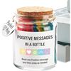 Bollisate Messaggi positivi in un barattolo, barattoli di supporto motivazionale con carte di affermazioni positive, forniture motivazionali portatili, barattoli con messaggi codificati a colori, biglietti