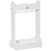 HOMCOM Appendiabiti per Bambini con Ripiani e Ganci Laterali, Arredamento per Cameretta in Legno, 70.5x37x103cm, Bianco
