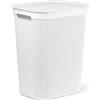 Rotho Brisen Raccoglitore di Lavaggio con Coperchio e 2 Maniglie, Plastica (PP) senza BPA, Bianco, 50 L, 43.1 x 34.0 x 52.9 cm