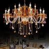 Generic Europeo Cristallo Candela Lampada a Ciondolo Lusso Soggiorno Ristorante Camera da Letto Ragazza Camera Villa Hotel Negozio di Abbigliamento Salone di Bellezza Caffè Bar KTV Lampadario (E A 18 luci)