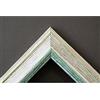 Artecentro cornice per quadri tele - shabby chic bianco-colore in legno varie misure offerta (bianco/verde, 50x60 + passepartout)