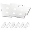 BOGGIA TOP LIGHT Plafoniera Led Linea Echo 1161/6 sei punti luce moderna elegante piatta metallo verniciato bianco parete soffitto - lampadine Led GX53 comprese (Luce Naturale 4000 K)
