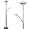 hofstein Biot lampada a Piantana LED, 18 Watt, 1600 Lumen, e Lampada da lettura 5 Watt, 450 Lumen, 3.000 Kelvin