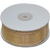 PuntoCasaStore Nastro in Organza da 50 Metri COLORATO Trasparente BOMBONIERE Confezioni Regalo Fai da Te Artigianato Bouquet Decorazioni Feste 30 Colori (Oro (CK), 40 MM)