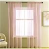Duories Set di 2 Tende Trasparenti Duories, Tende Voile Semi-Trasparenti per Soggiorno, Tende Moderne in Voile con Occhielli per Finestra, Camera da Letto, Porta Balcone, 140x230cm Rosa Antico