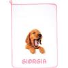 ALMATEX SRL SET ASILO PERSONALIZZATO CON NOME asciugamano cm.40x55 PERSONALIZZATO Made in Italy - CONSEGNA TEMPESTIVA (CANE ROSA)