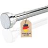 INTIRILIFE Asta telescopica Argento 81-148 cm- Asta Estensibile, in Acciaio Inox, Regolabile, Antiscivolo, Versatile Senza forare e avvitare- Asta a Morsetto Asta Tenda Doccia Asta Tenda