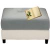 Miecoae Copri Pouf Elasticizzato Rettangolare Quadrato Copri Pouf Fodera Poggiapiedi 50 60 70 80 CM Fodere Coprisgabello Blu/Grigio, Copertura per Sgabello (Color : #11, Size : 70-80cm/28-32in)
