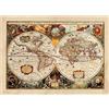 ConKrea Poster/Tela Canvas - Antica Mappa 1646 Mondo World Cartina Geografica Mondo - Arredamento - 50x70cm - Tela Canvas