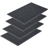 Carpido Zerbino da Esterno Resistente alle Intemperie in Gomma Antiscivolo - Grigio Set di 4 40x60cm - Tappeto Ingresso per Esterni Trattiene Sporco e Umidità