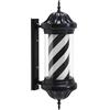 Barberpub Barber Pole Barber, Barbershop Hairdressing Bar con luci LED Salone d'arredamento, 70CM Hairdressing Salon Bar girevole, strisce bianche nere, montato a parete L054BB