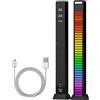 EONANT Controllo vocale Barra luminosa RGB, luce LED per il riconoscimento del ritmo, luce ambientale per pickup musicale a 32 bit, luce per giochi di luci per atmosfera da festa per auto TV (Nero)