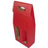 IMBALLAGGI ALIMENTARI PZ 20 Scatola Rossa PORTABOTTIGLIA (2 Bottiglie) Busta in Cartone Ondulato Red Box for Bottles in Carta