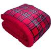 Tata Home Coperta Pile Plaid Divano e Letto Pesante e Caldo Peluche con Retro Sherpa Fantasia Scozzese Misura 150x200 cm Tartan Rosso