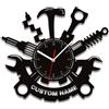 PSUNEY Orologio da Parete Personalizzato con Nome Logo in Metallo da Parete Tools Strumenti Falegname Artista Muratore Idraulico Meccanico Garage Utensili per Officine