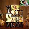 Certykllp Lampada da parete con cornice per foto personalizzate con foto multipla personalizzata WE Love You MOM Lampada da parete per cornici a led personalizzate Lampada decorazione per la festa della mamma
