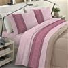 BANZAII TEXTILE INNOVATOR ONLINE Banzaii Completo Lenzuola Invernale Felpate in Flanella Anti-Pilling 100% Cotone Francese (per Materasso 130/140 cm, Altezza Fino a 35 cm) Denise Rosa