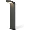 damastoreitalia Lampione LED da Giardino 10W 720LM IP54 - Paletto Esterno Moderno in Alluminio, Fascio 110° (Grigio - Luce Naturale 4000K)