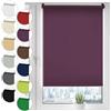 Sonello Tenda a rullo oscurante Klemmfix senza Forare 75cm x 150cm Viola, tenda avvolgibile oscurante con morsetti e con catenella per finestre e porte, Blackout, opaco, Protezione Solare