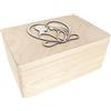 GoodFreshDecor Cassa di Legno Scatola Portaoggetti Decorativa 30x20x14 cm Naturale Coppia Giovane