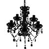 vidaXL - Lampadario a 5 luci, in plastica, Colore: Nero