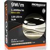 Eurocali Striscia LED Ultraslim Monocolore 640 LED 9W 128 LED/m 1200 lumen/m Bobina da 5metri IP20 Bianco Caldo 3000K Fascio Luminoso 120°