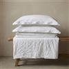 The Tangerine Store Pure Linen Luxe - Set di lenzuola in 100% lino naturale, traspiranti, ipoallergeniche, prelavate per una maggiore morbidezza, colore bianco, per letto matrimoniale