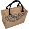 Eleeonora Borse Juta da Rivestire,Borsa Portatile in Iuta,Borsa Shopper di Iuta,Borsa della Spesa in Iuta,Portatile,Impermeabile,Pieghevole,per Picnic,Viaggi,Shopping,Spiaggia E Tutti I Giorni