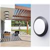 TOT ELECTRIC Plafoniera Applique Tondo Nero per Esterno Impermeabile IP66 in resina anticorrosione