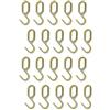 Gedotec Gancio sospeso di design per tubo ovale dell'armadio della guida dell'armadio | Gancio a S metallo ottone effetto oro | Gancio per appendiabiti 30 x 15 mm | 20 Pezzi