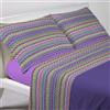 GC ARREDOCASA Set Lenzuola Letto Misura Francese - Baia Lilla - 100% Cotone Quadrifoglio - Un Completo Letto Francese Cotone Made in Italy (Queen Size, Misura Francese)