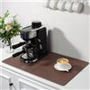 WLHFDC Tappetino Scolapiatti Super Assorbente Lavello Cucina 50x40cm,Tappetino Antiscivolo Macchina Assorbente Caffe Cucina(Marrone)