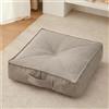 LSFYYDS Cuscino rialzo extra spesso 15 cm, rotondo/quadrato 100% cotone per sedia, auto, ufficio, anziani e pazienti post-operatori, sedia a rotelle (Grigio Chiaro, 50 x 50 x 15 cm)